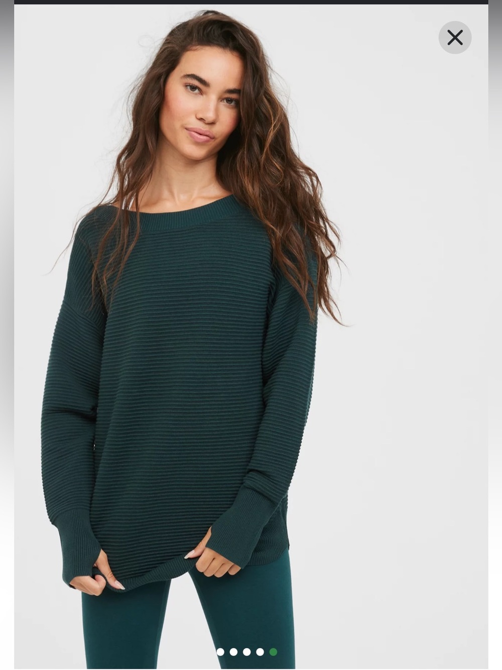 OFFLINE by Aerie Home Stretch Off The Shoulder Oversized Sweater Medium Ribbed